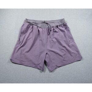 LSKD Shorts Mens XL Purple Athletic Training Gym Running Stretch Activewear